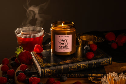 Blend & Burn – Norfolk Natural Soy Candles – Very Berry Crush – Berry Tea Scented Candle – Non Toxic – Luxury – Handmade - High Quality