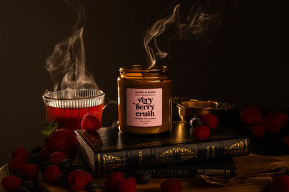 Blend & Burn – Norfolk Natural Soy Candles – Very Berry Crush – Berry Tea Scented Candle – Non Toxic – Luxury – Handmade - High Quality