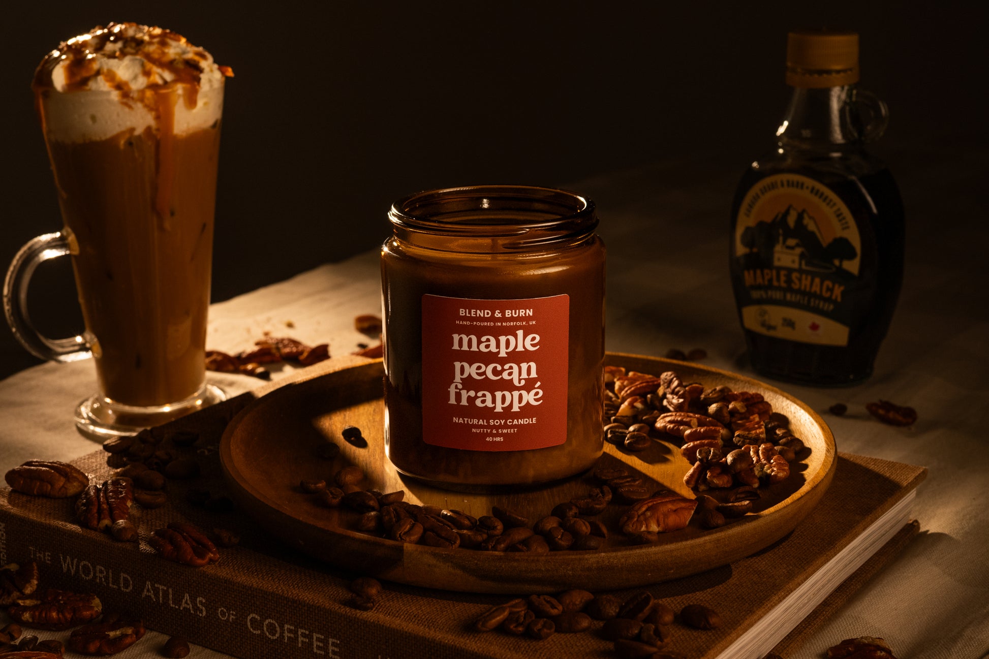 Blend & Burn – Norfolk Natural Soy Candles – Maple Pecan Frappe – Coffee Scented Candle – Non Toxic – Luxury – Handmade - High Quality