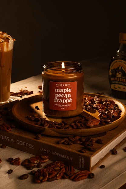Blend & Burn – Norfolk Natural Soy Candles – Maple Pecan Frappe – Coffee Scented Candle – Non Toxic – Luxury – Handmade - High Quality