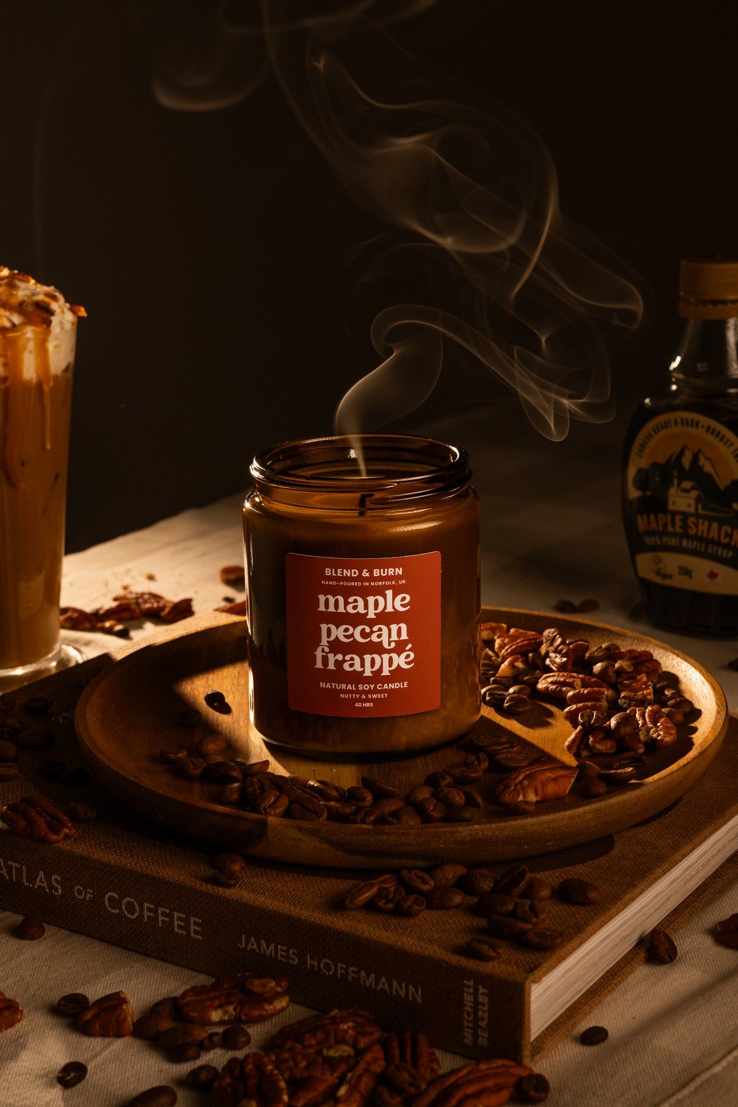 Blend & Burn – Norfolk Natural Soy Candles – Maple Pecan Frappe – Coffee Scented Candle – Non Toxic – Luxury – Handmade - High Quality