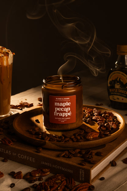 Blend & Burn – Norfolk Natural Soy Candles – Maple Pecan Frappe – Coffee Scented Candle – Non Toxic – Luxury – Handmade - High Quality